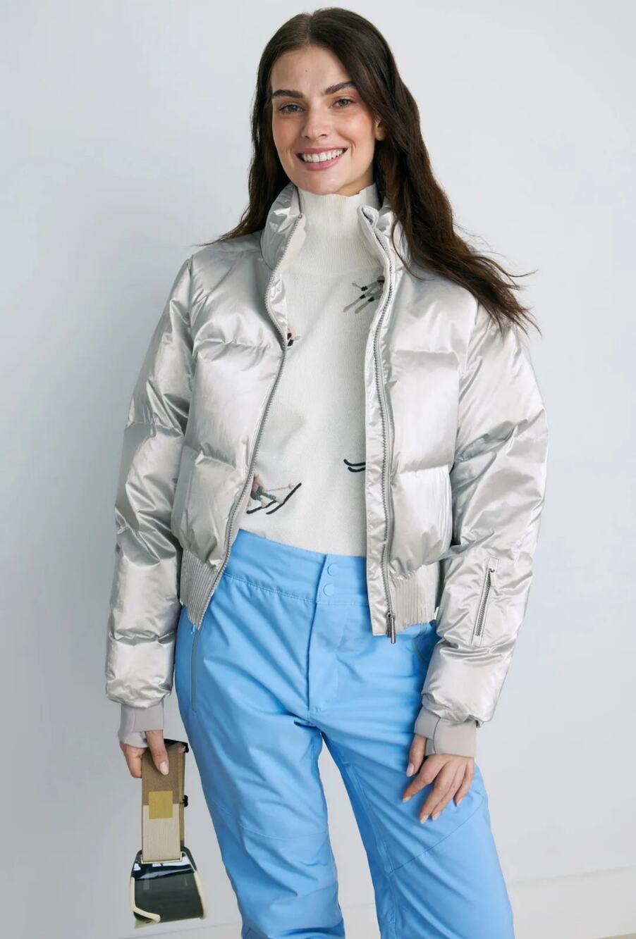 Sweaty Betty Cropped Waterproof Ski Jacket Women Size 8